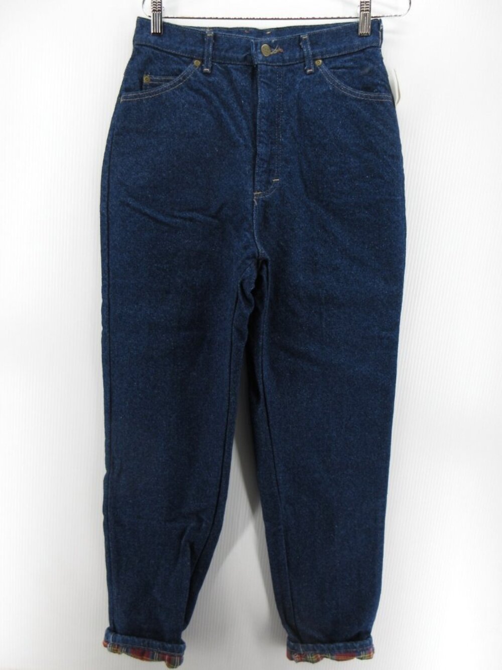 VINTAGE LL Bean Jeans 12 Flannel Lined Tapered Denim 90s USA NEW